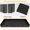 Black PVC cage liner with raised edges and a foldable design for small pets