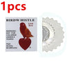 One piece of a BirdWhistle product featuring a red bird silhouette on a label and a white whistle.