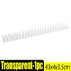 Transparent 1 piece bendable outdoor bird and pest repellent spikes measuring 43x4x3.5cm