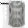 A close-up view of a gray multi-functional pet grooming comb and scratcher set with numerous teeth.