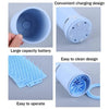 Various views of an automatic pet paw cleaner cup with convenient charging design, large capacity battery, easy to clean desi