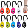 Set anpassbarer Hundetrainer-Klicker in verschiedenen Farben wie rot, orange, pink, weiß, gelb, grün, blau und lila
