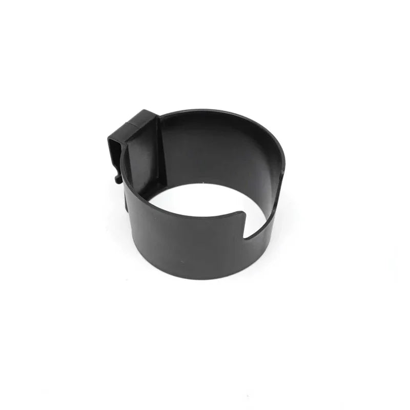 Black portable vehicle drink holder with a flexible cup design.