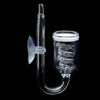Clear glass aquarium CO2 diffuser with a suction cup attachment