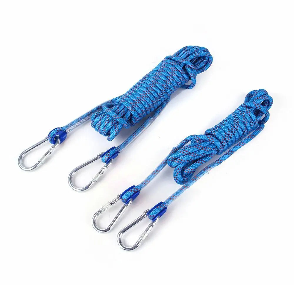 Blue durable bite-resistant dog spring pole toy with cotton rope