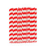 A pack of 100 red and white striped biodegradable paper straws.