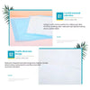 Diagram showing two stages of product analysis: material selection and design details for pet training pads.