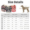 Size details chart for a breathable cooling vest dog hoodie showing measurements in centimeters and inches.