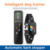 A black intelligent dog trainer device with a screen and a watch-style collar and remote control.