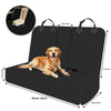 Cubierta y protector de hamaca impermeable para asiento de coche y transportín para perro negro, con medidas mostradas.