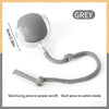 Grey automatic electric cat ball toy with a cord for interactive play