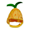 Adorable fruit-shaped pet hat for cats and dogs, resembling a yellow papaya with a green leaf.