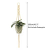 Macrame plant hanger with a hanging loop and a plant pot, measuring 105cm (41.3 inches).