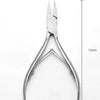 Precision stainless steel cuticle nipper with a 13cm scale marker for nail care.