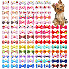 A collection of 200 cute handmade bowties in various colors and patterns for dogs and cats