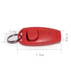 Red dog training clicker and whistle with a keyring attached