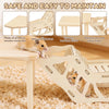 A natural wood hamster climbing and exercise set featuring various wooden pieces for rodent activity.