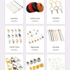 A collection of jewelry including head pins, leather cords, keychains, lobster clasps, high quality items, tail chains, fashi