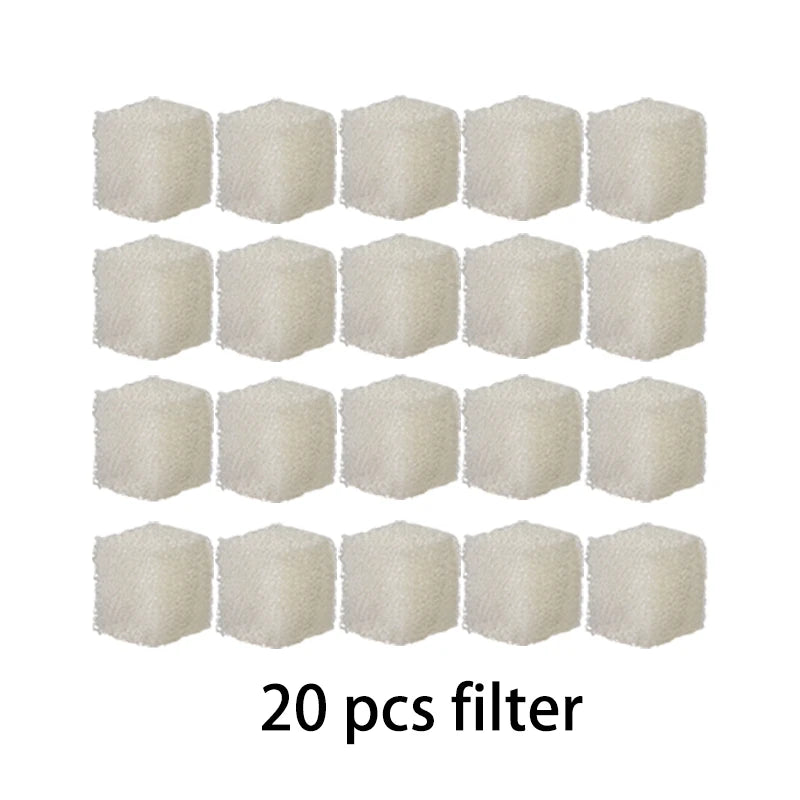 Twenty white hexagonal replacement filters for cat water fountains