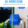 Outil magnétique bleu pour nettoyer l'intérieur et l'extérieur d'un aquarium en verre de 3 à 6 mm.
