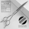 Silver professional pet magic scissors with a symmetric handle and blade for hair removal