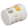 A white container of pet tear stain removal wipes for eyes with illustrations of small white and gray animals.