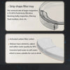 Two panels showing details of replacement filters for pet water fountains, including a strip shape filter tray and activated 
