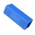 Blue silicone pet hair remover brush for dogs and cats