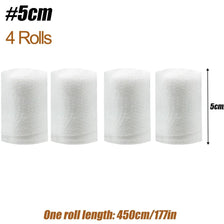Four rolls of 5cm breathable stretch gauze bandages for first aid