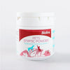 Frasco blanco de polvo styptico Bioline Pets para peluquería profesional con etiqueta roja y 14g de contenido.