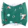 Green washable dog sanitary wraps featuring various animal patterns and decorative elements.