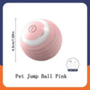 Pinkes Spielzeug für Haustiere, ein Springball mit weißem Oberteil und rosa Körper