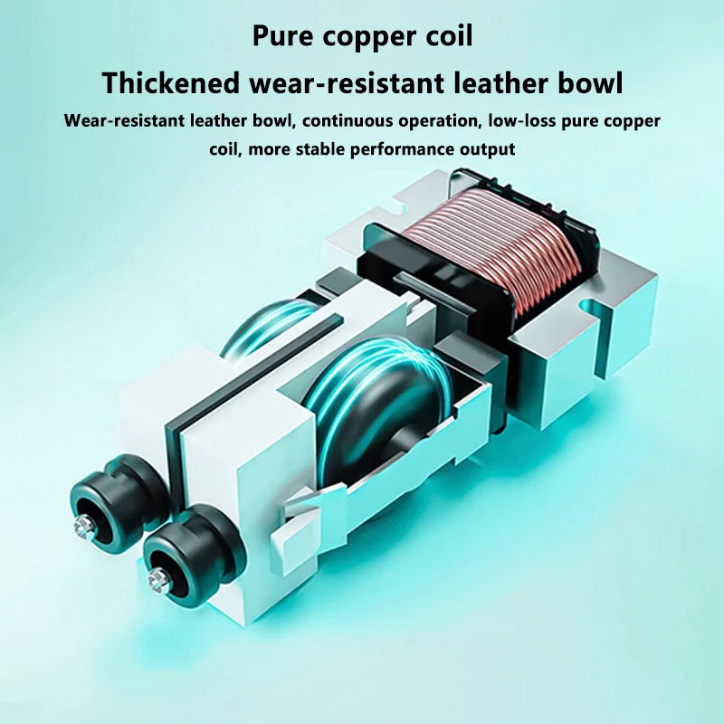 A pure copper coil and thickened wear-resistant leather bowl for an aquarium oxygenation system.