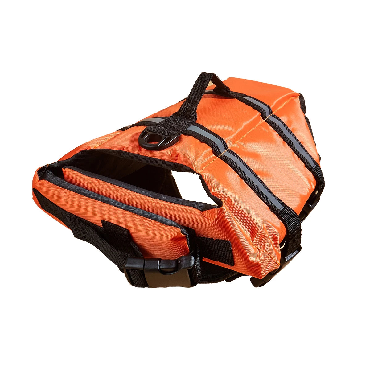 Gilet de sauvetage orange réfléchissant pour chien, conçu pour la baignade et la sécurité