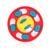 Red slow feeder bowl with multiple silicone inserts for dogs and cats