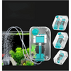 An ultra-quiet aquarium air pump with adjustable flow is shown in various forms and a live demonstration.