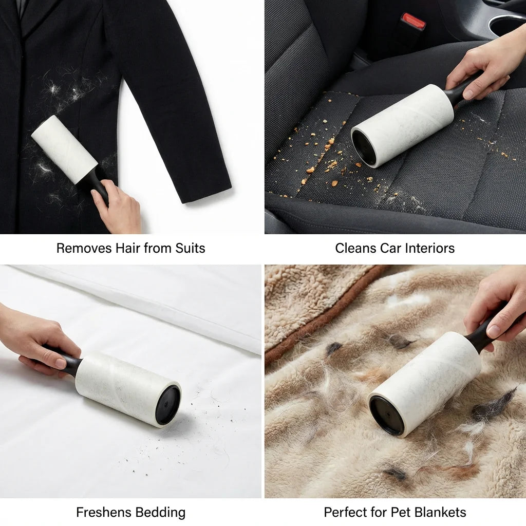 Rodillo reutilizable para quitar pelusa de trajes, limpiar interiores de coches, refrescar ropa de cama y limpiar mantas de m