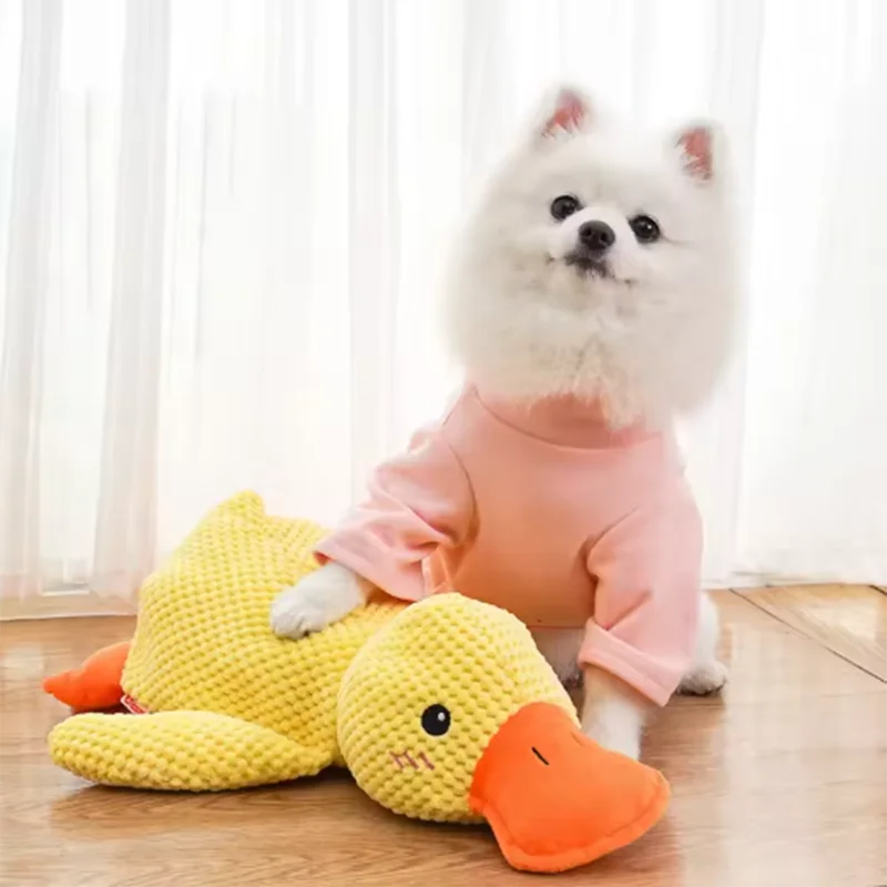 Plush Duck Dog Chew Toy for Small to Large Dogs