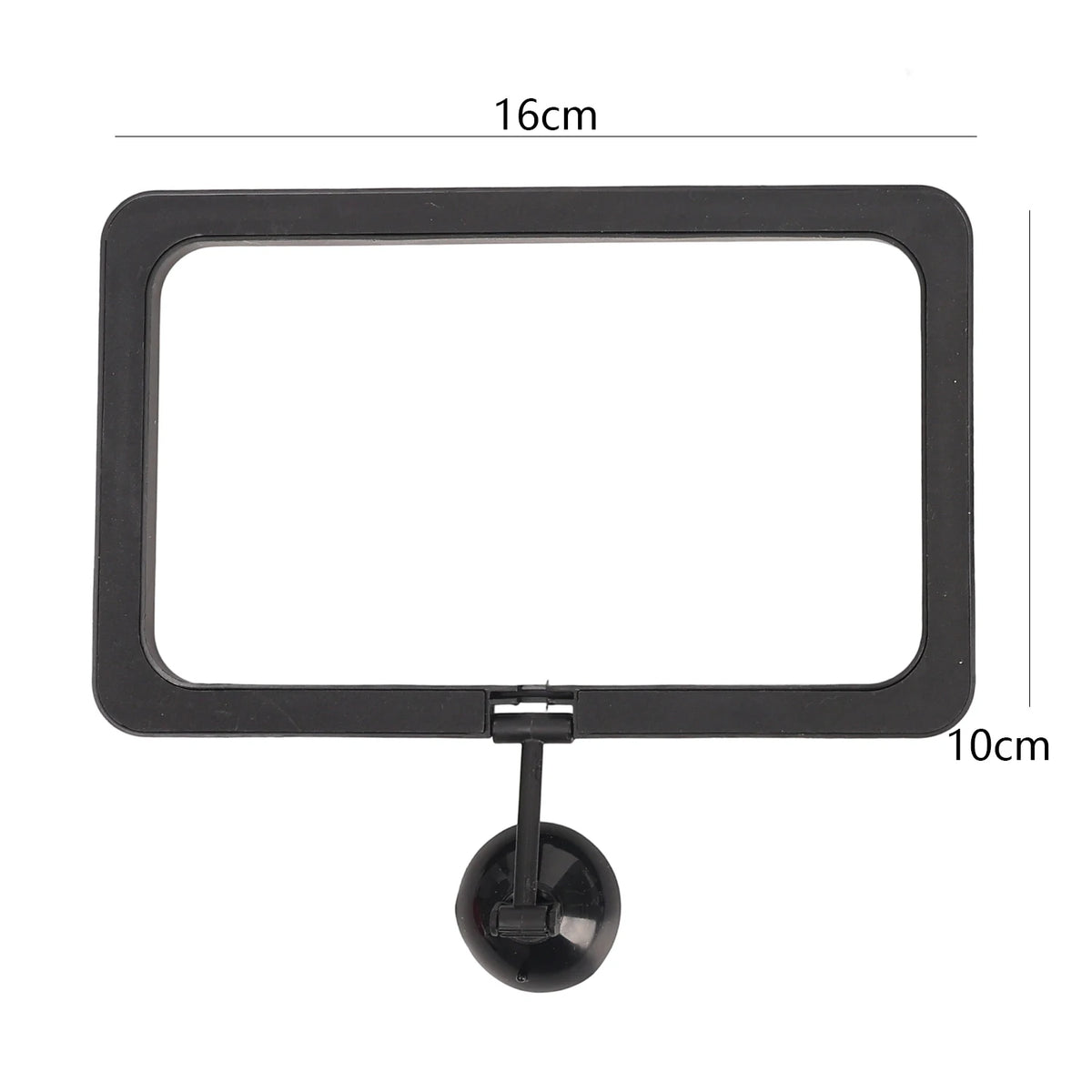 Anneau d'alimentation noir avec un cadre de 16 cm et un mécanisme de suspension de 10 cm pour poissons d'aquarium
