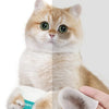 Katzenauge vor und nach Verwendung von Augenpads zur Entfernung von Tränenflecken.