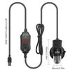 Black adjustable USB aquarium heater with a long wire and a 10W output