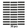 Una cuadrícula de 15 piezas rectangulares negras, etiquetadas como 30 unidades.