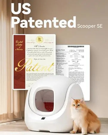 A white replacement cat litter mat for an automatic litter box sits on a wooden floor.
