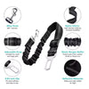 Arnés de seguridad para coche duradero para perros con gancho de aleación, telas de nailon y amortiguador elástico de bungee.
