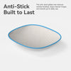 A light gray, oval-shaped anti-stick globe mat for a cat litter box.