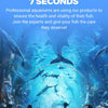 A group of people is observing fish in a large aquarium environment.