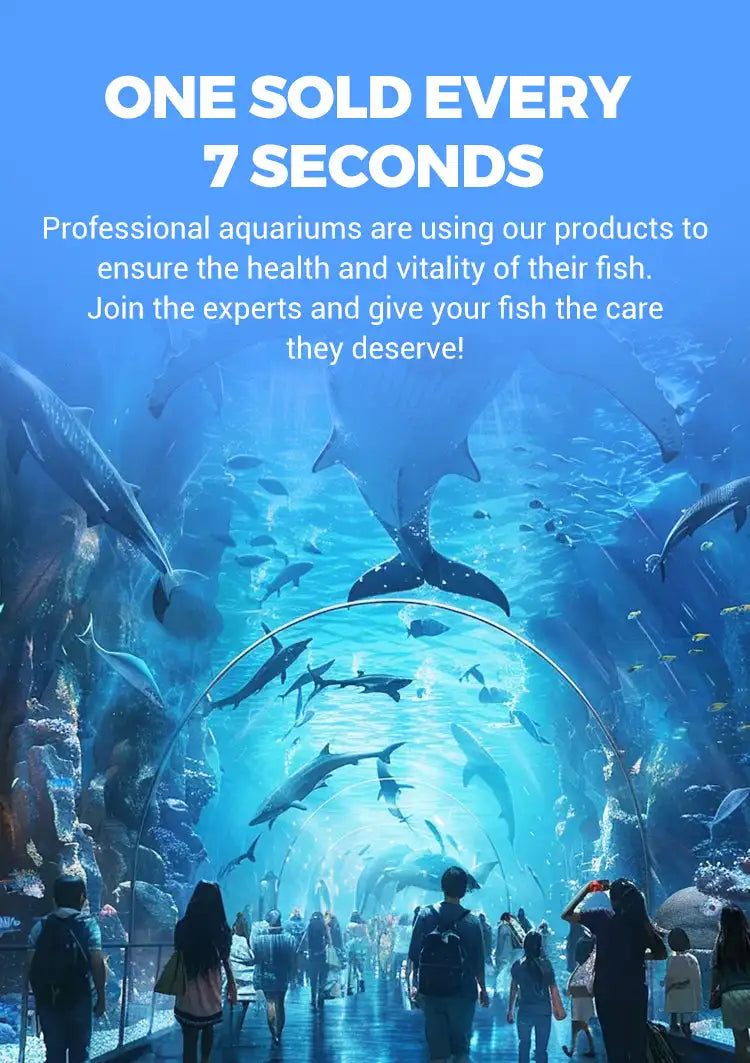 A group of people is observing fish in a large aquarium environment.