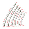 A collection of stainless steel bird feeding syringes with various gauges ranging from 8G to 18G, shown in a vertical arrange