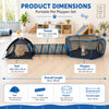 A portable pet playpen set includes a tent, tunnel, and playpen for small pets.