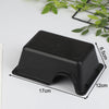 Black reptile and small animal hide box with a rectangular shape and a curved opening